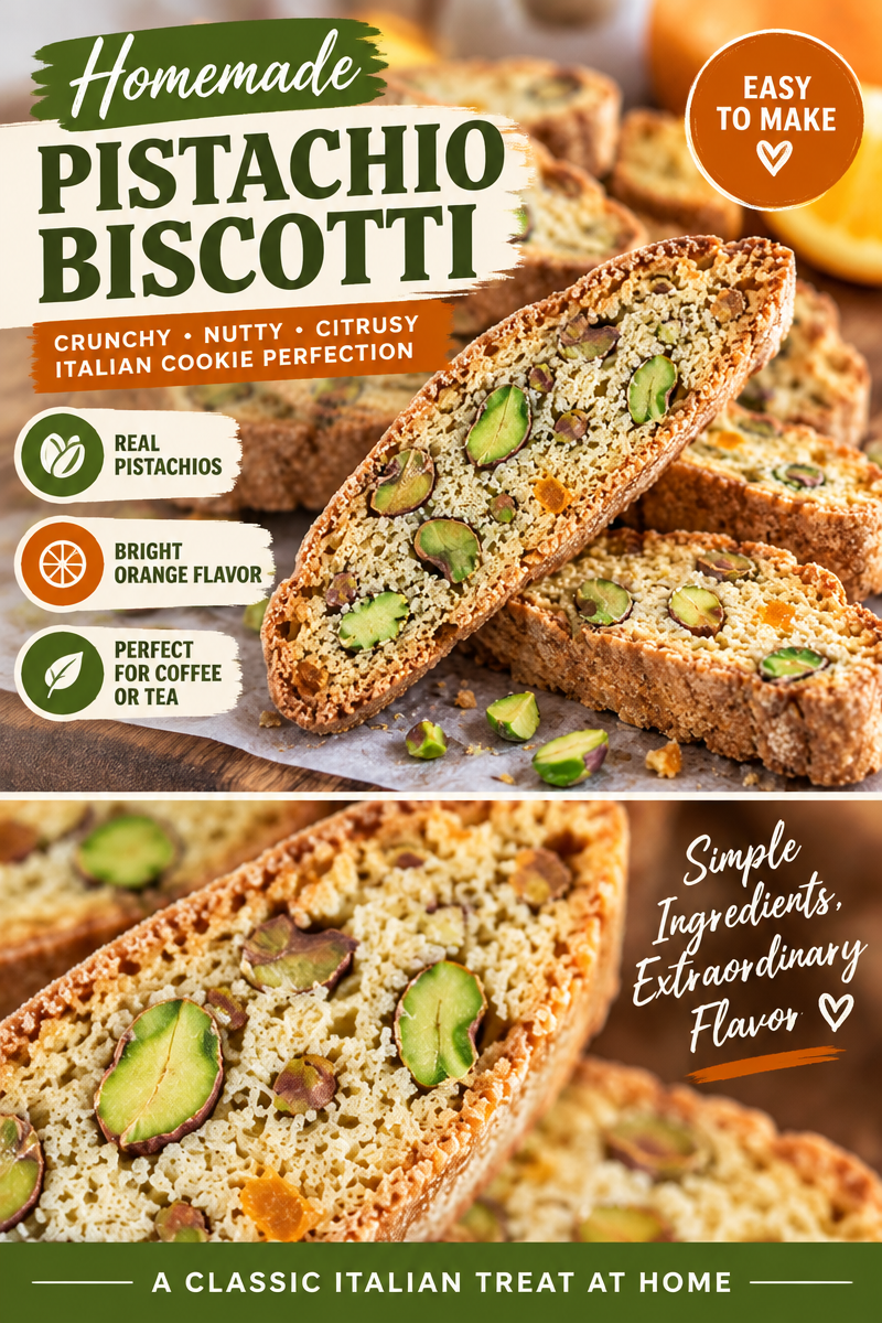 Pistachio Orange Biscotti