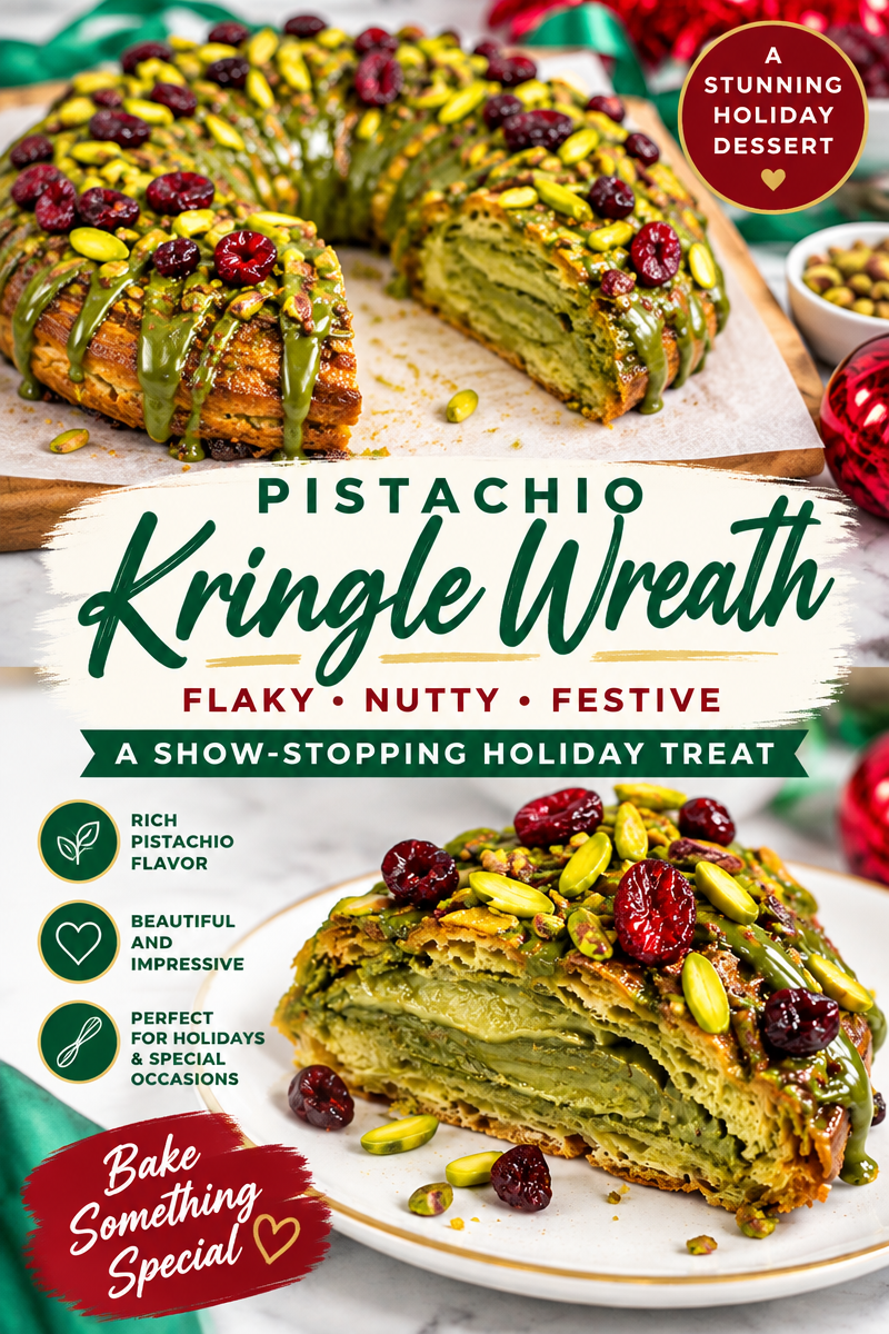 Pistachio Mascarpone Choux Wreath