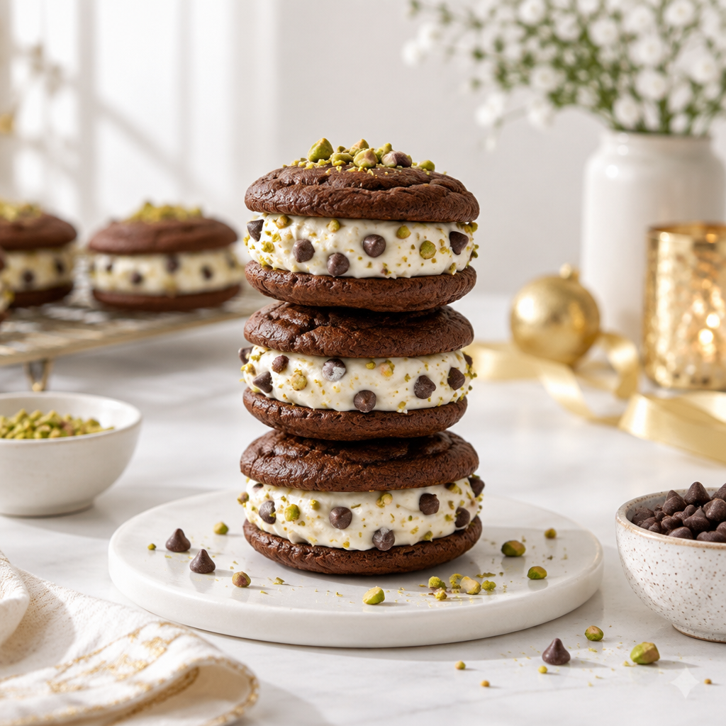 Mouthwatering Chocolate Cannoli Sandwich Cookies to Savor