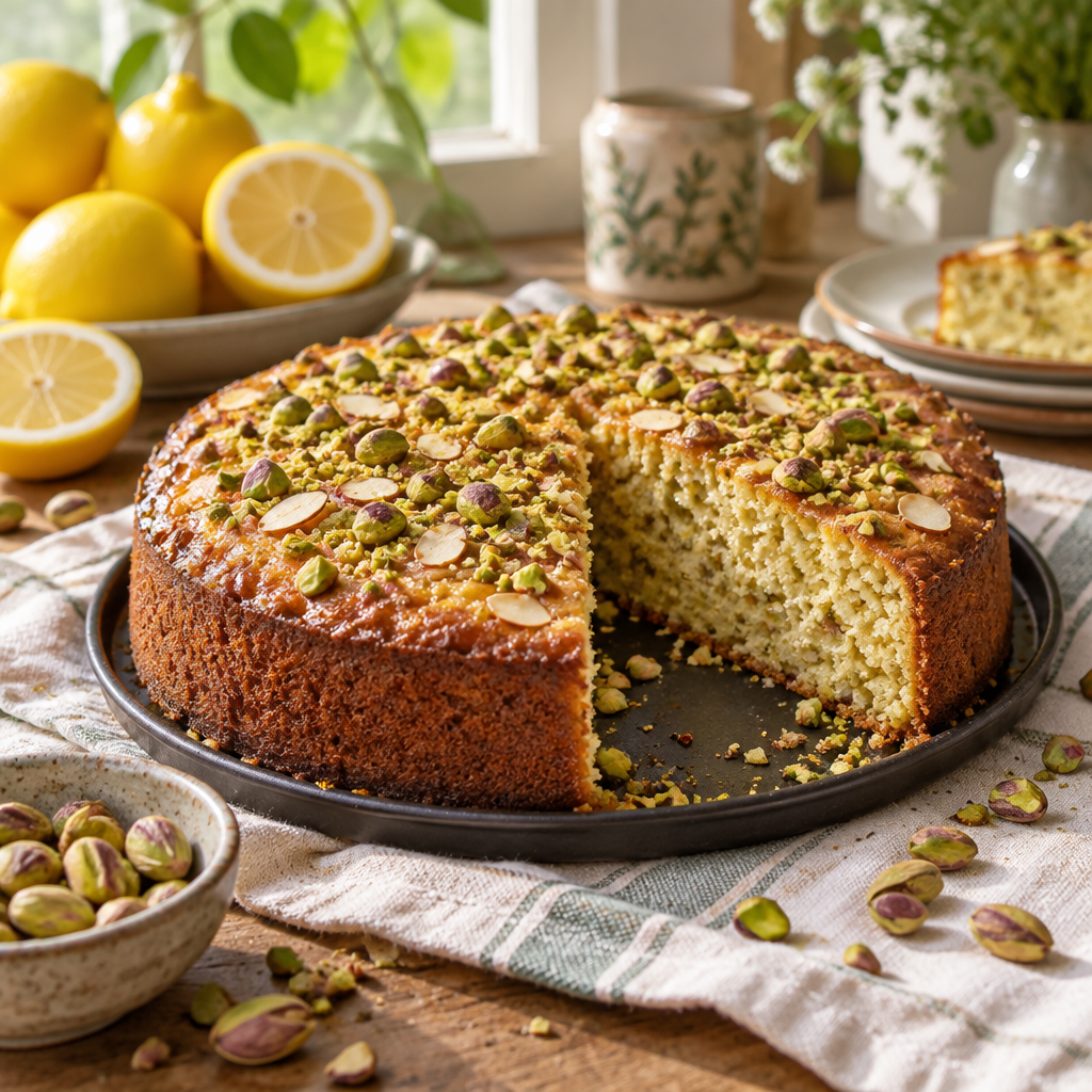 Lemon Pistachio Almond Cake: A Delightful Slice of Sunshine 7 Lemon Pistachio Almond Cake