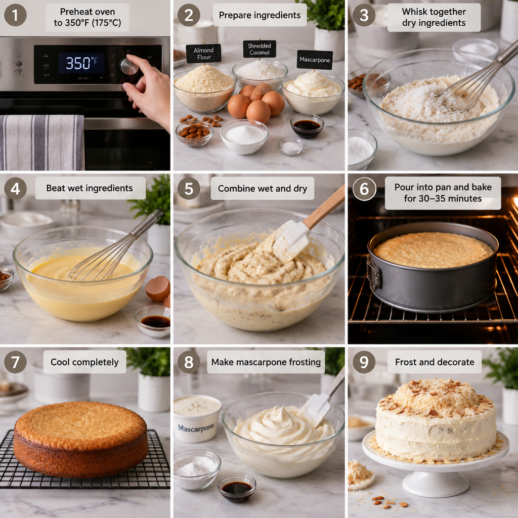 Decadent Coconut Almond Mascarpone Cake for Any Occasion