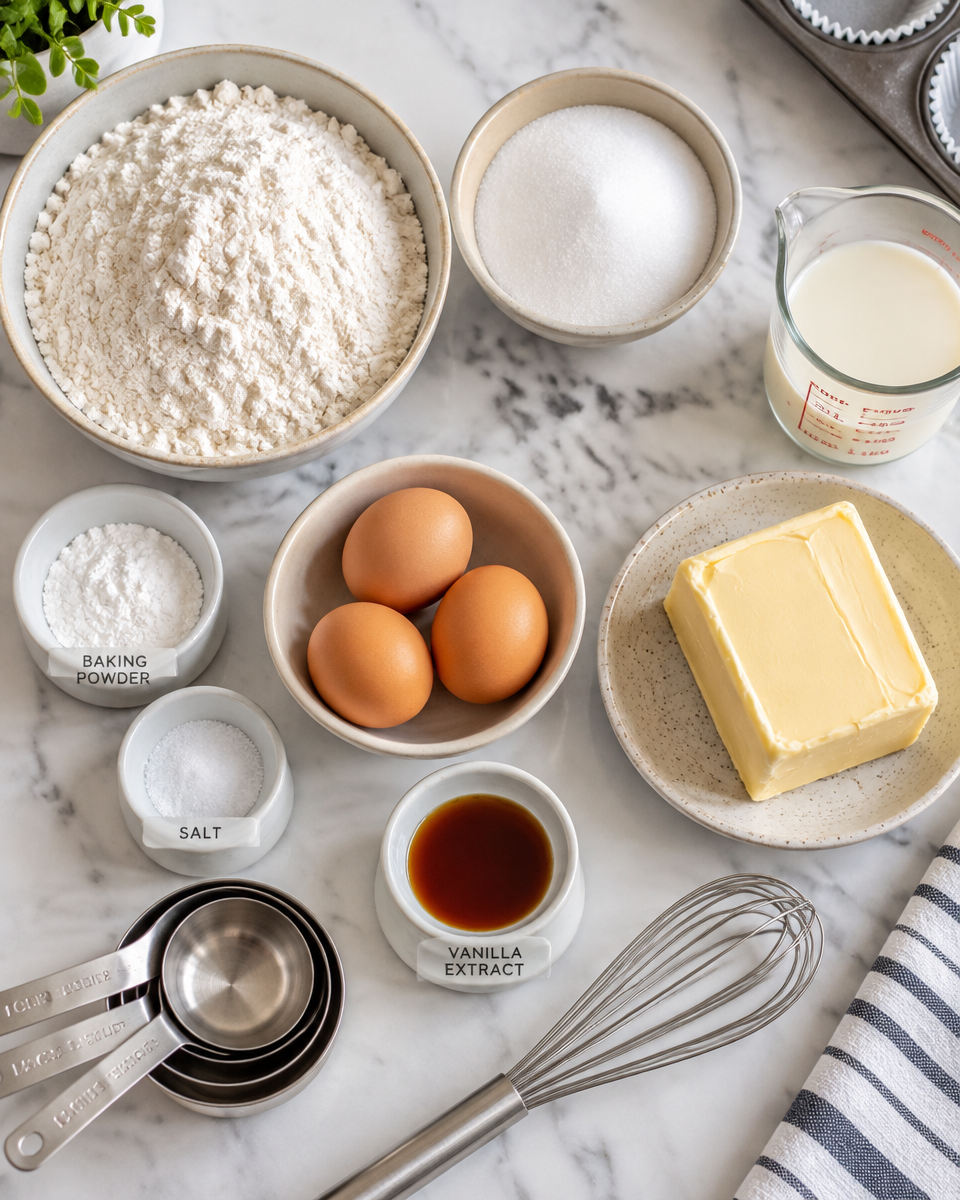 Easy Vanilla Cupcakes Recipe — Fluffy Buttercream