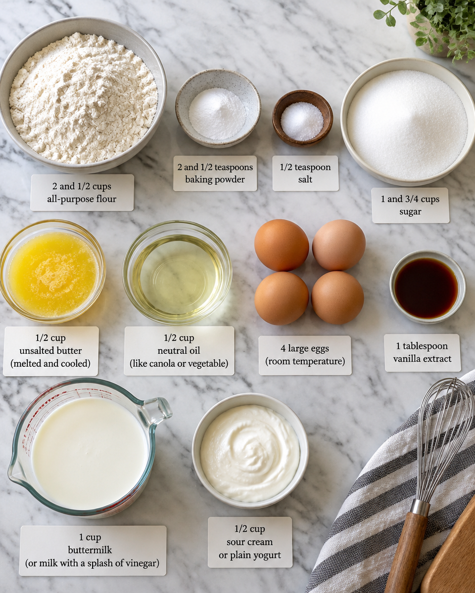 Easy Vanilla Cake Recipe — Moist Birthday Cake