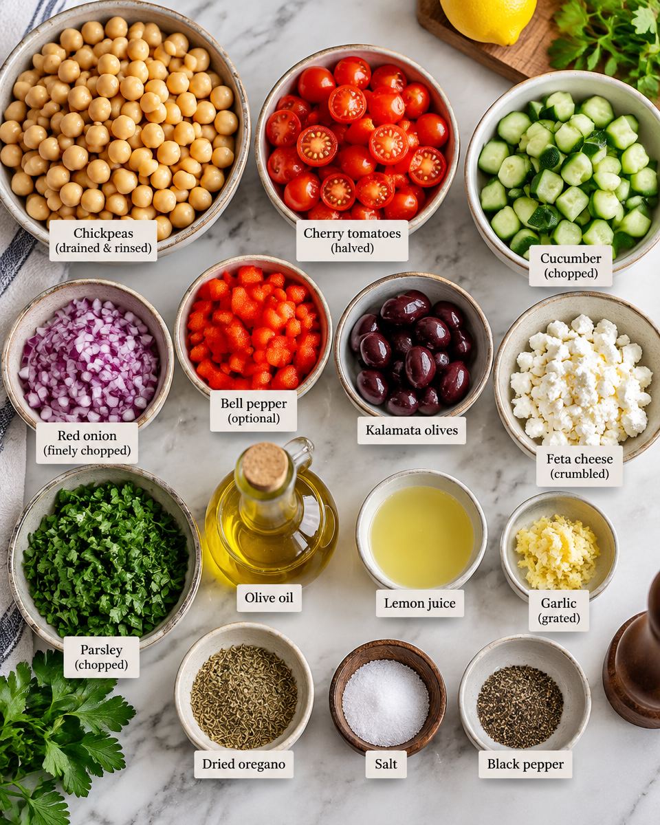 Easy Chickpea Salad Recipe — Mediterranean