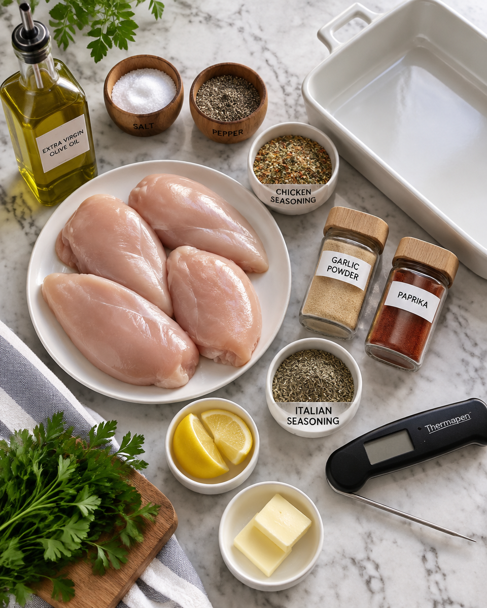 Easy Baked Chicken Breast — Juicy Oven Method