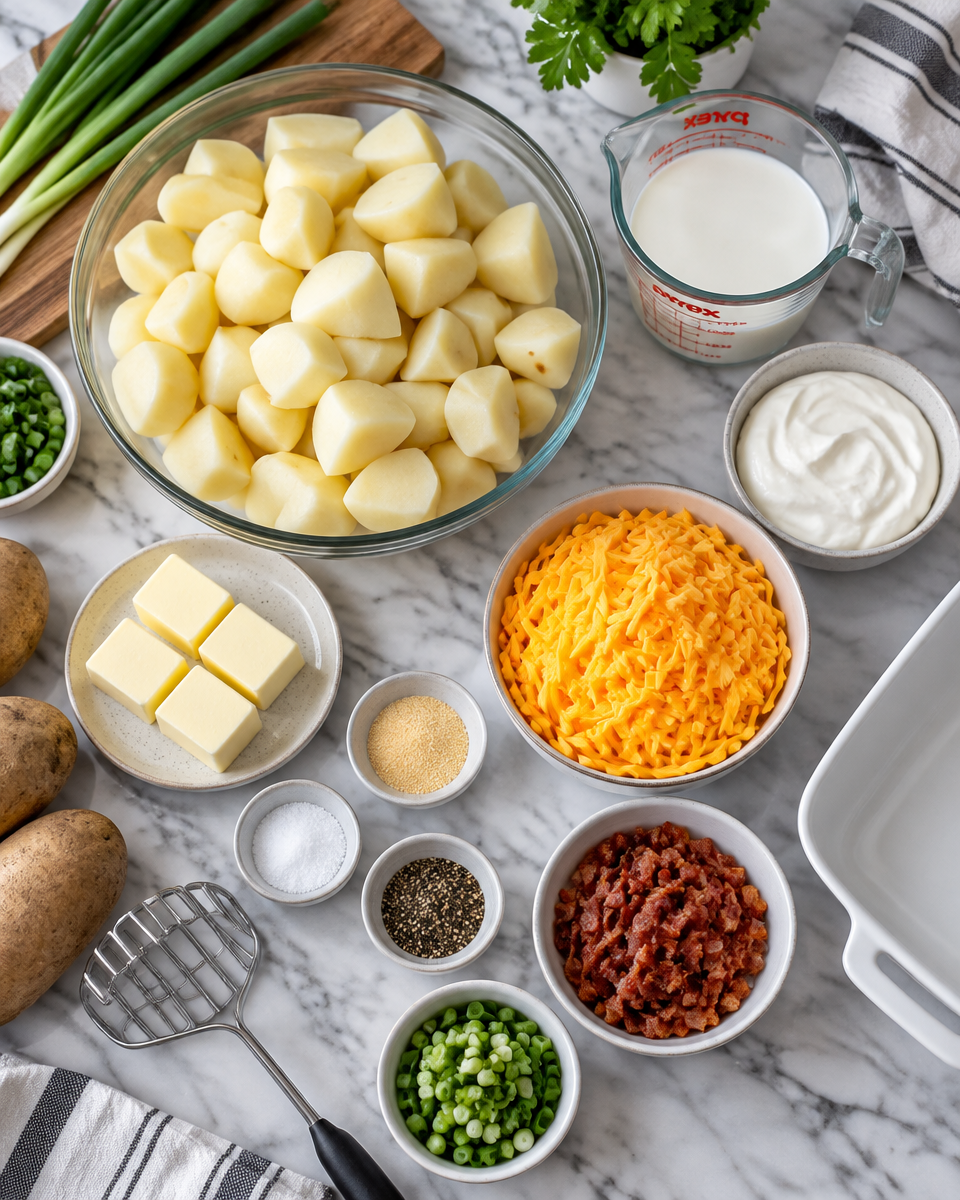 Easy Mashed Potato Casserole — Loaded and Cheesy