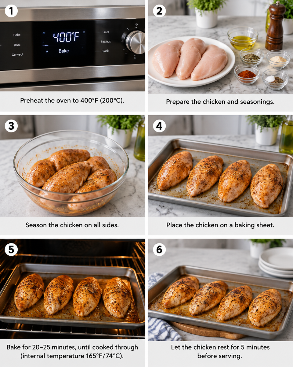 Easy Baked Chicken Breast — Juicy Oven Method