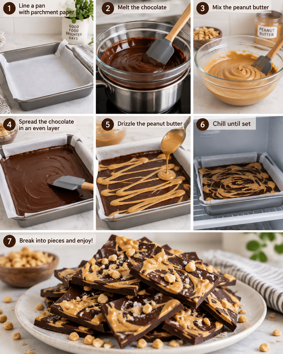 Easy Chocolate Peanut Butter Bark Recipe