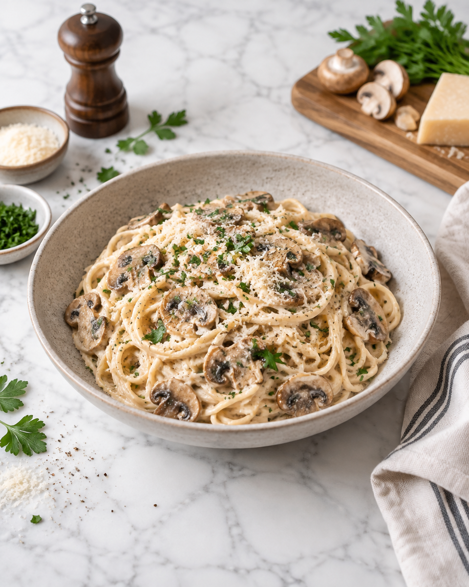 Creamy Mushroom Pasta Recipe