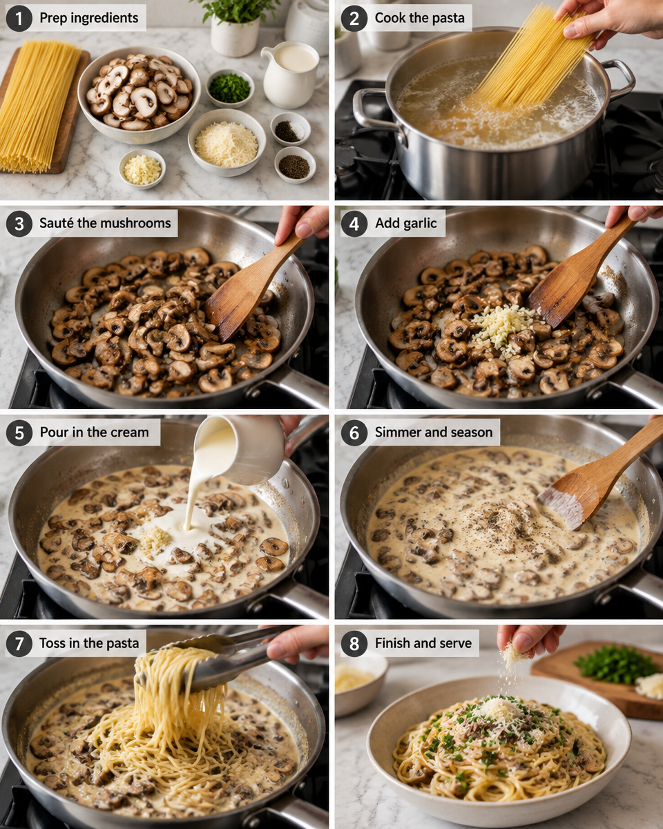 Creamy Mushroom Pasta Recipe