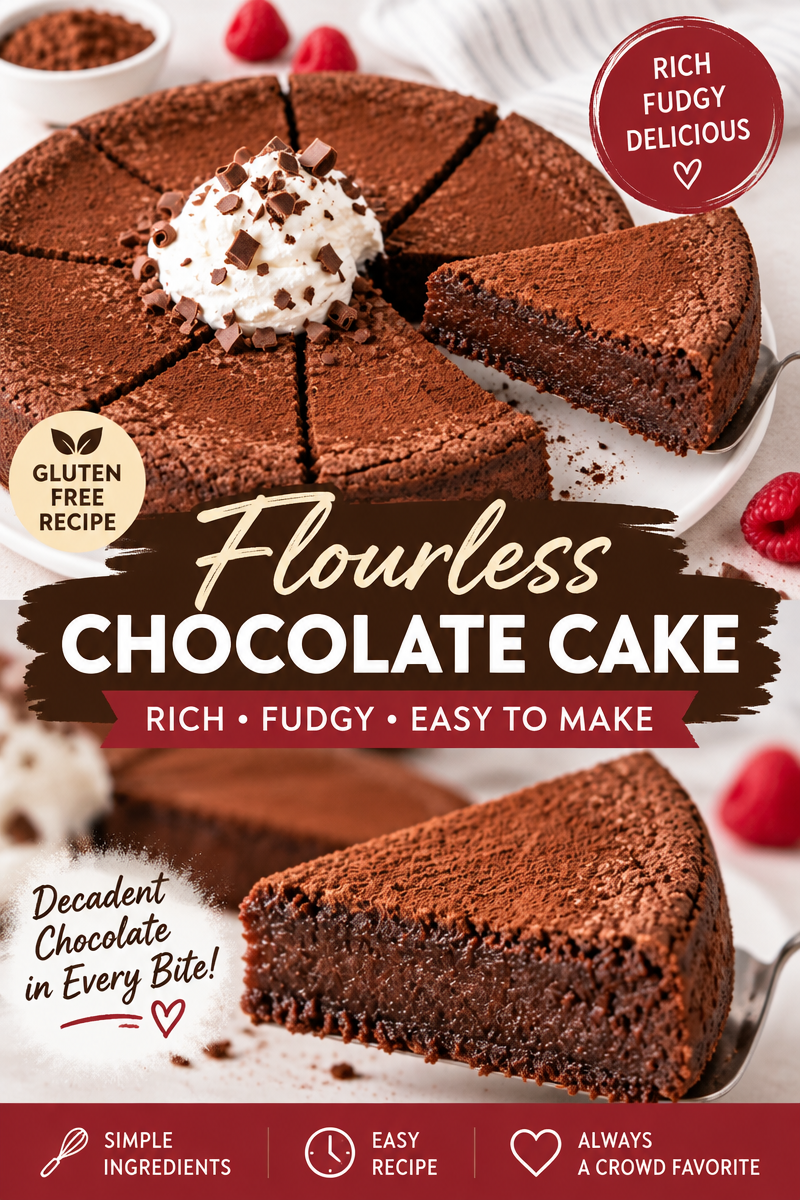 Easy Flourless Chocolate Cake — Gluten Free Torte