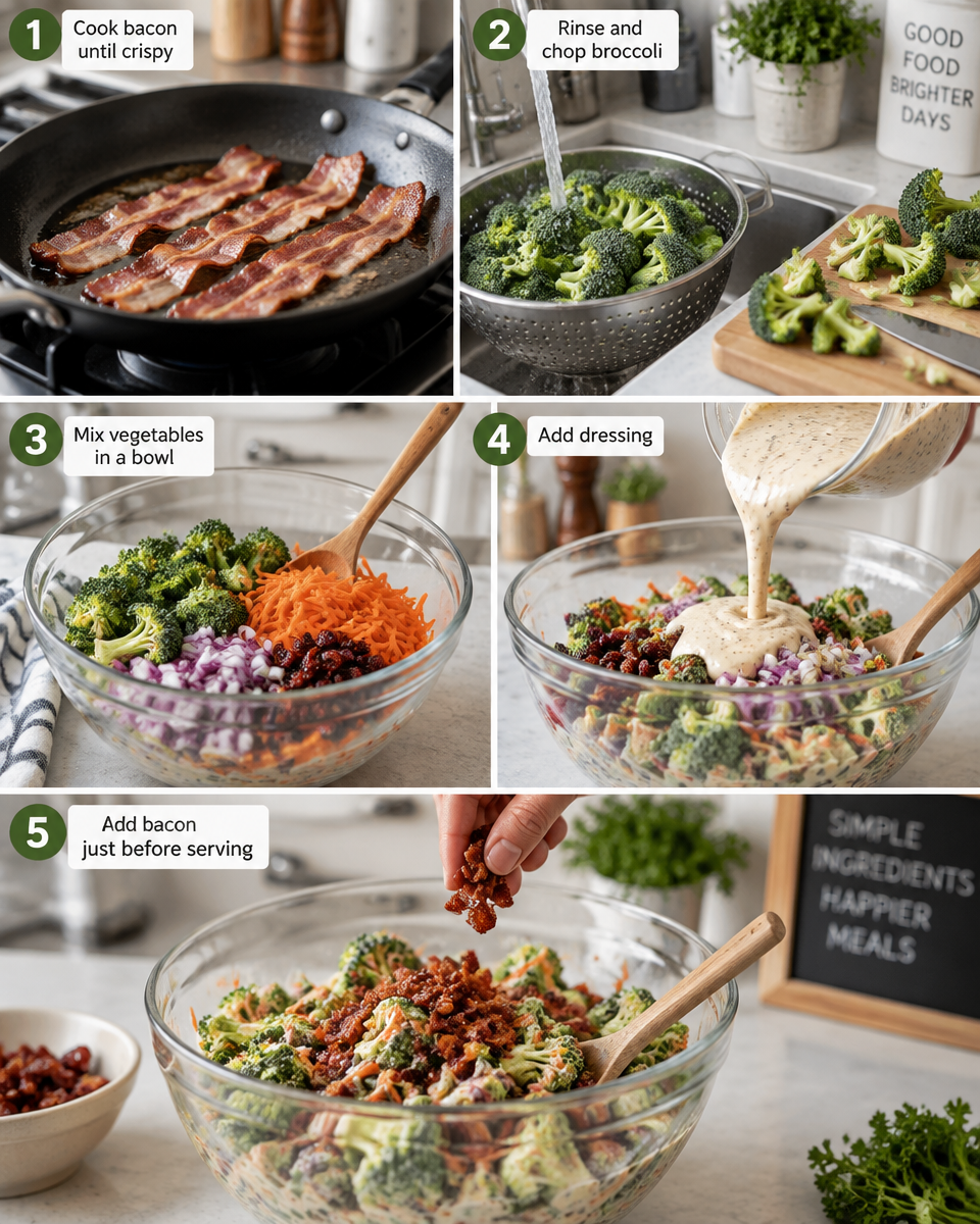 Easy Broccoli Salad Recipe — Classic Bacon