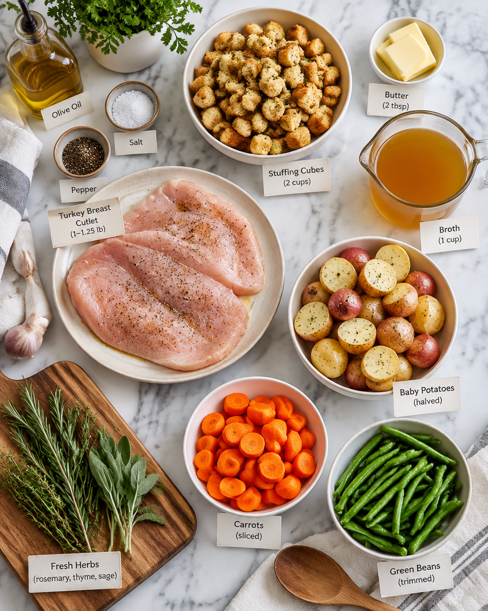 Easy Thanksgiving Dinner for Two — Sheet Pan
