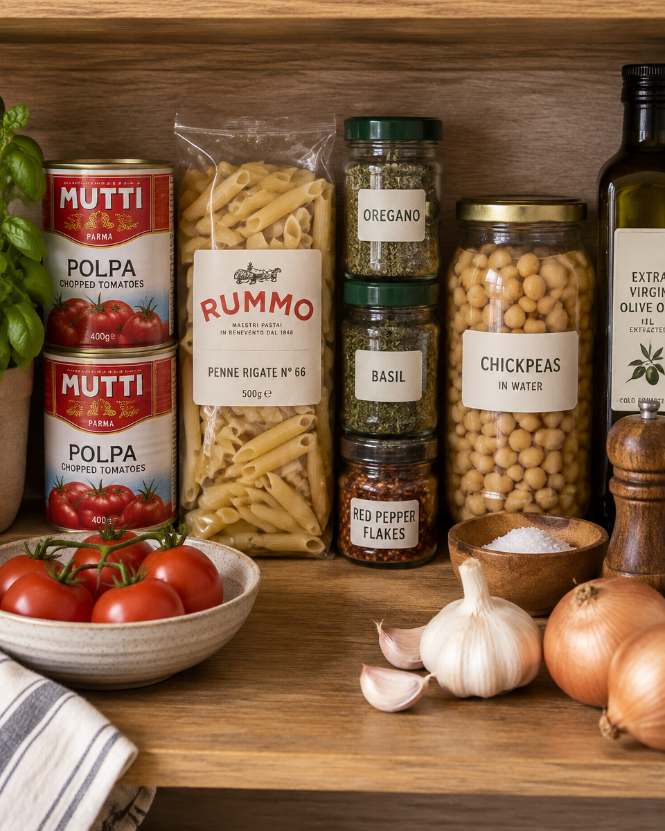 snelle veganistische pasta 20 minuten