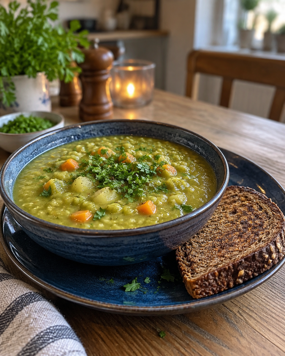 veganistische erwtensoep winter