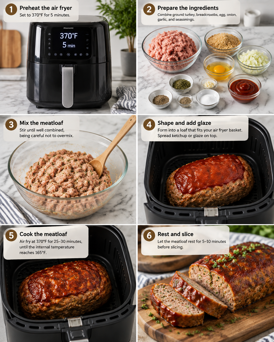 Easy Air Fryer Turkey Meatloaf — Ready in 30 Minutes