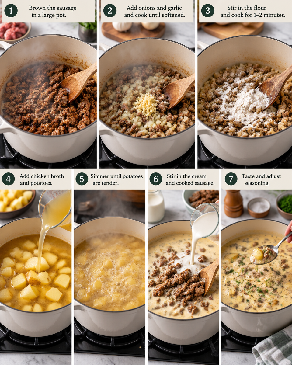 Easy Sausage and Potato Soup — Creamy & Comforting