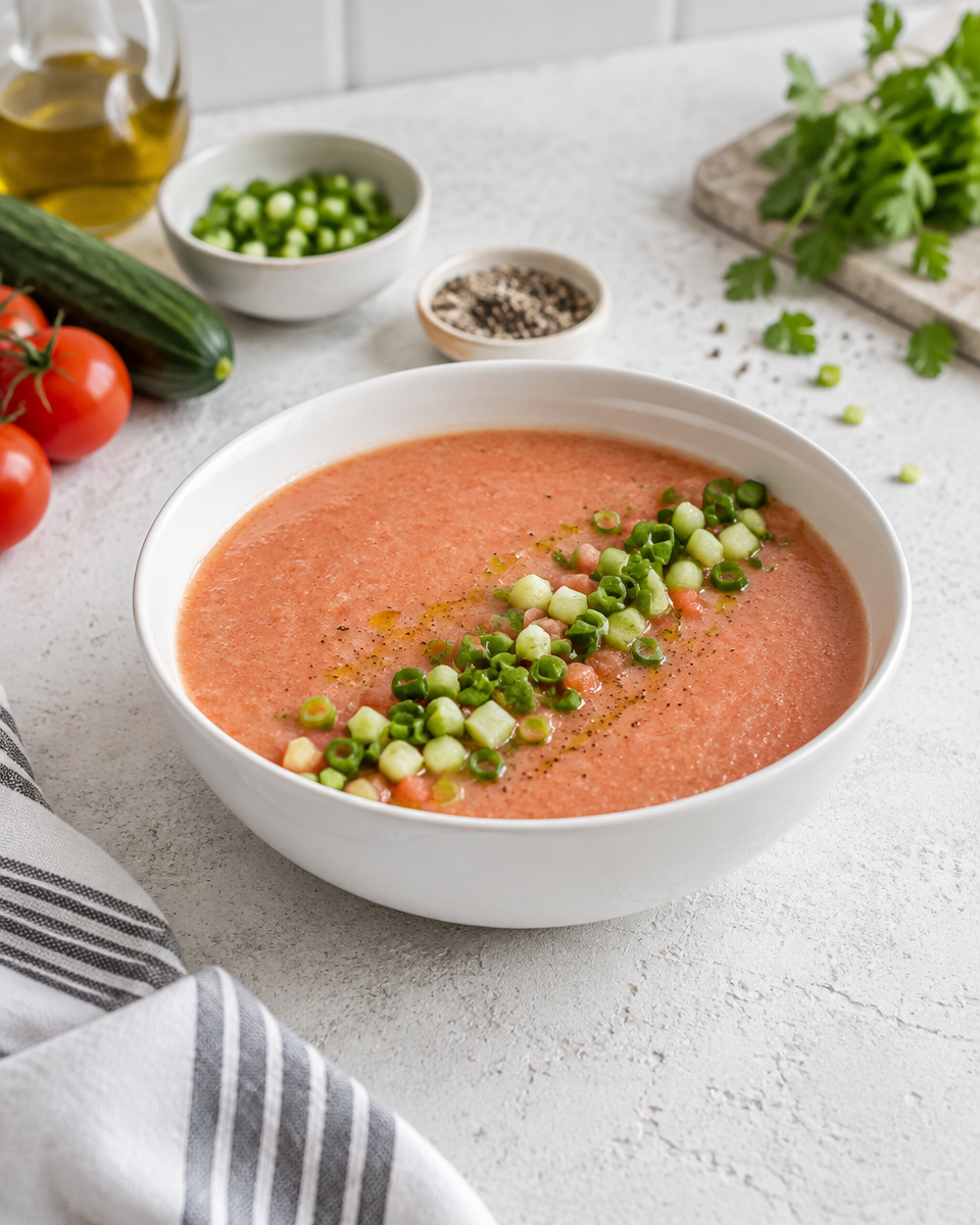 veganistische zomerse gazpacho recept