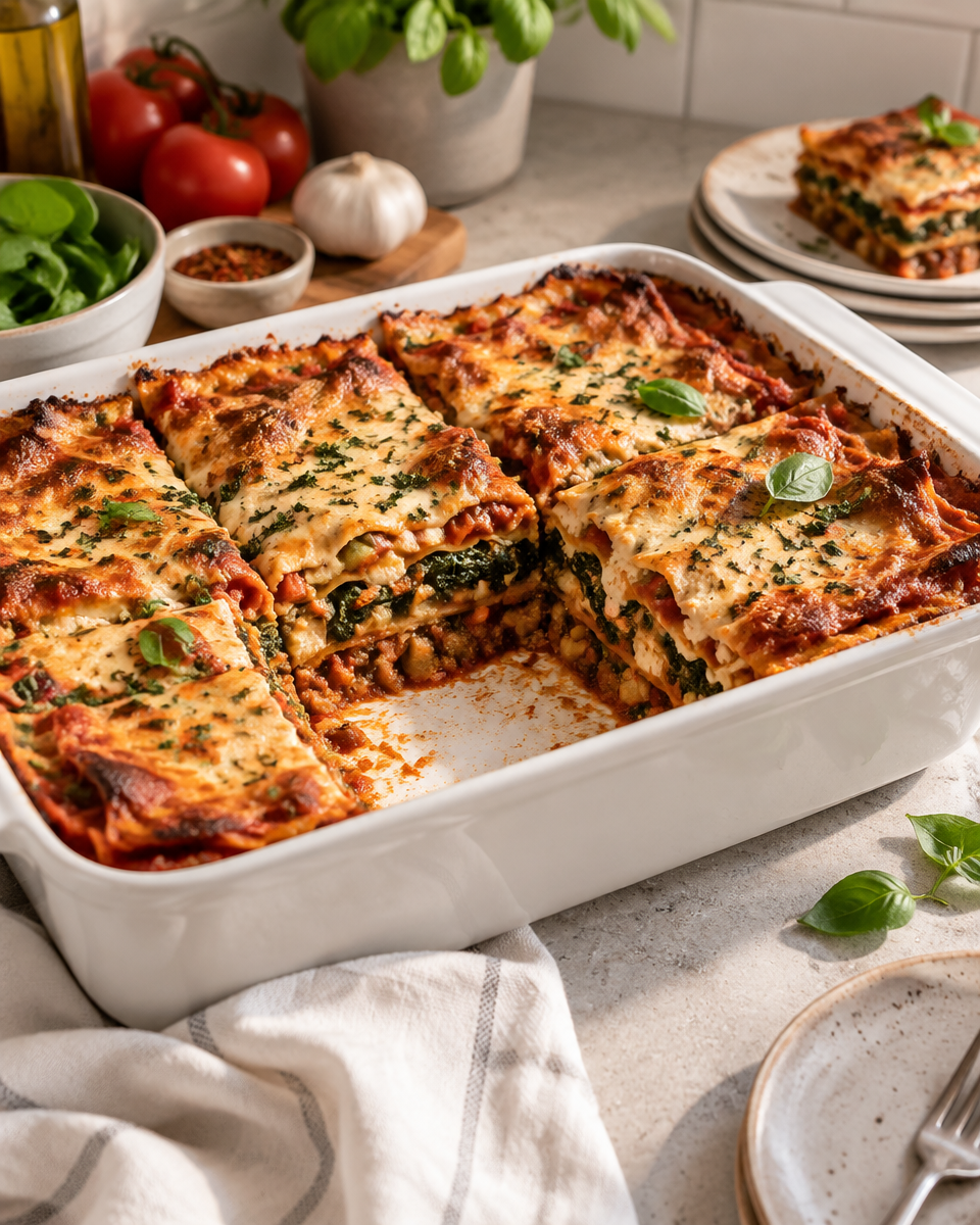 veganistische lasagne recept zonder vlees