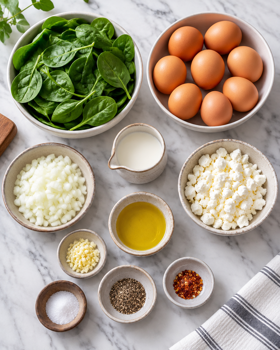 Easy Spinach Feta Frittata Recipe