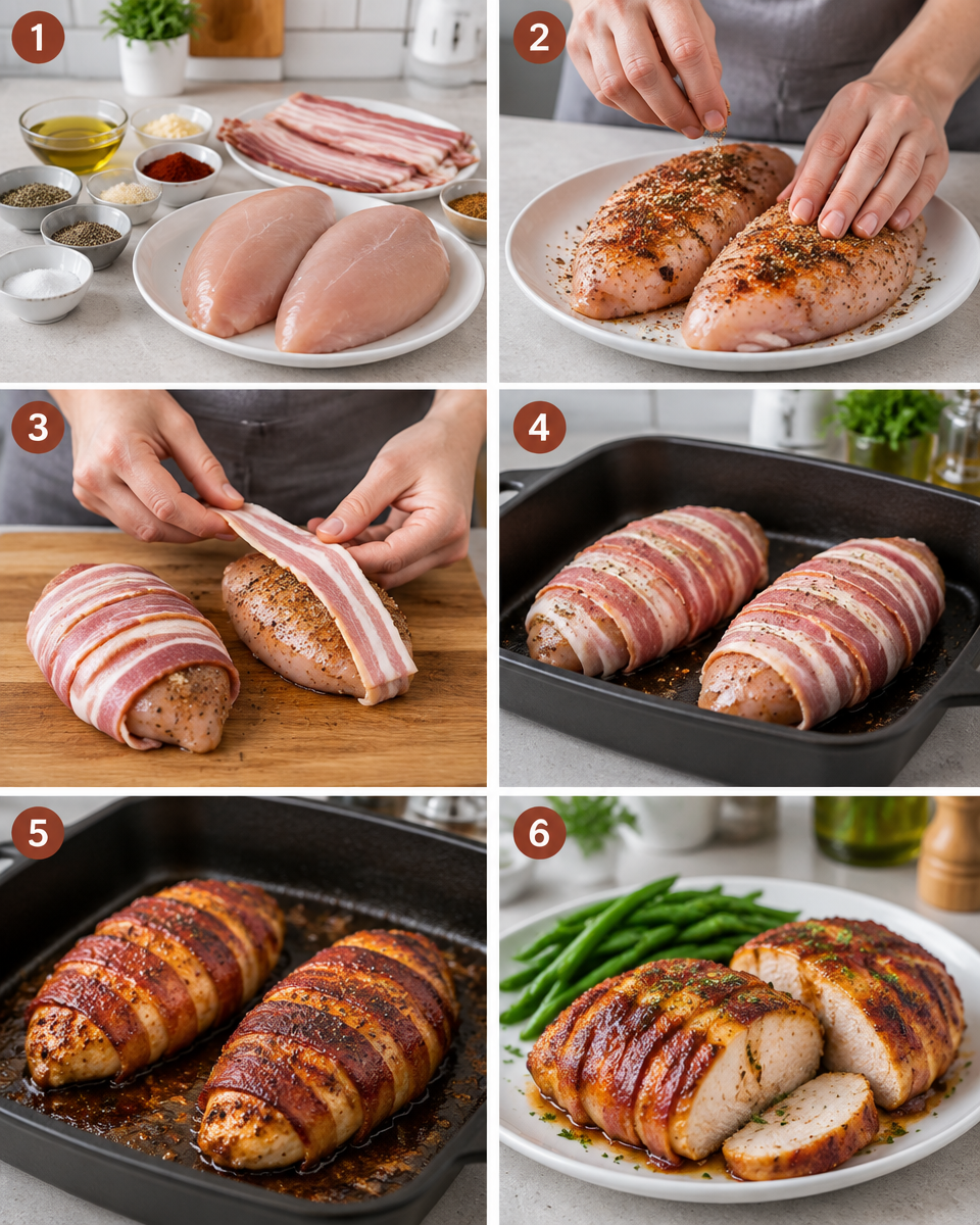 Easy Bacon-Wrapped Air Fryer Chicken Breast