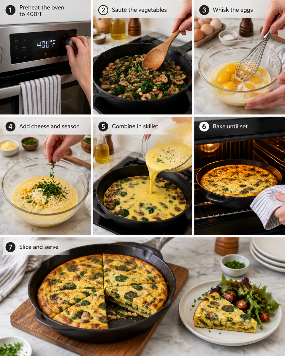 Easy Spinach Feta Frittata Recipe