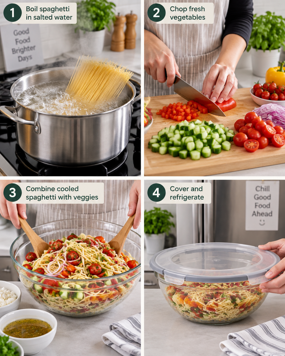 Easy California Spaghetti Salad Recipe