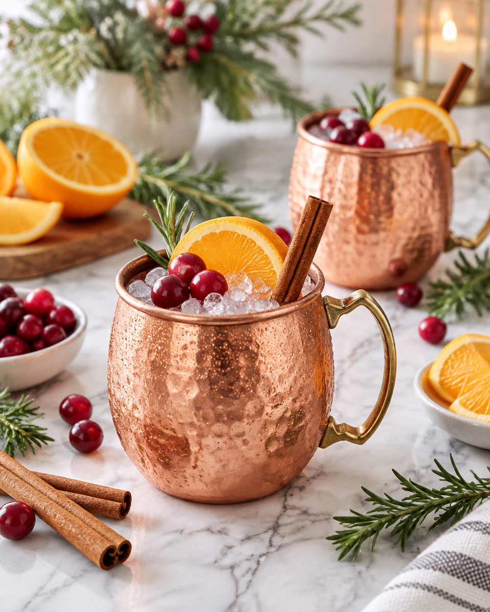 Easy Cranberry Mule Mocktail Recipe