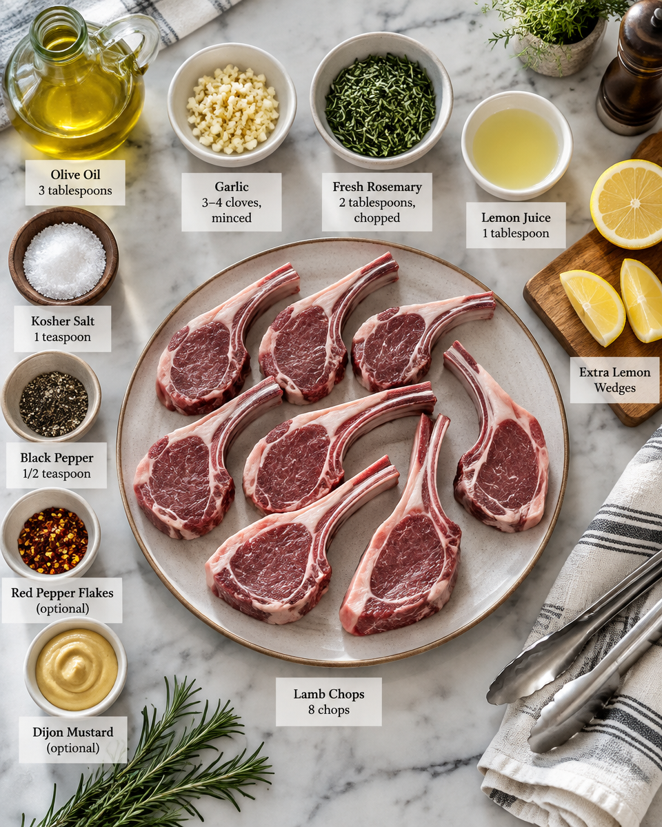 rosemary garlic lamb chops
