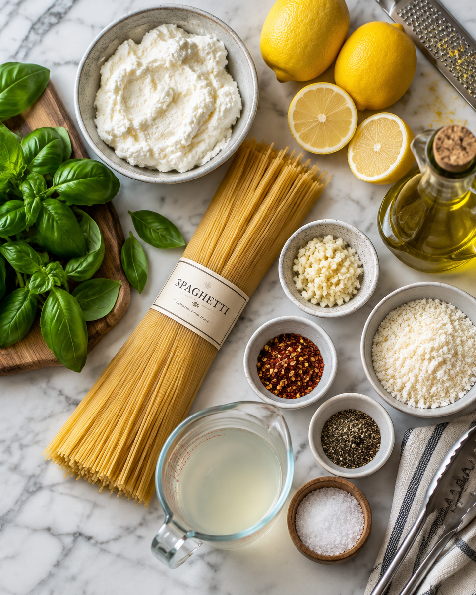 Easy One-Pot Lemon Ricotta Pasta