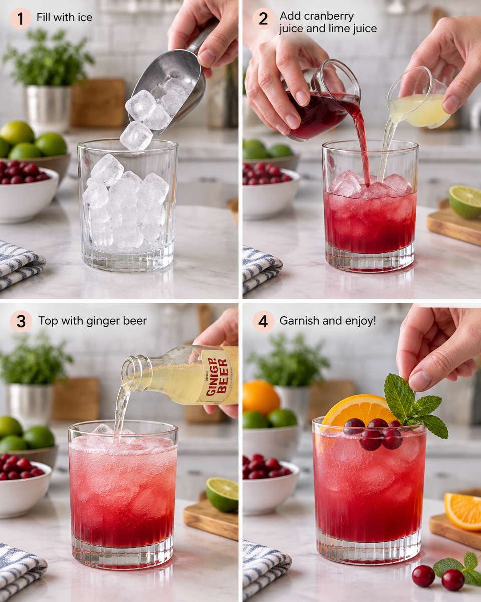 cranberry mule mocktail