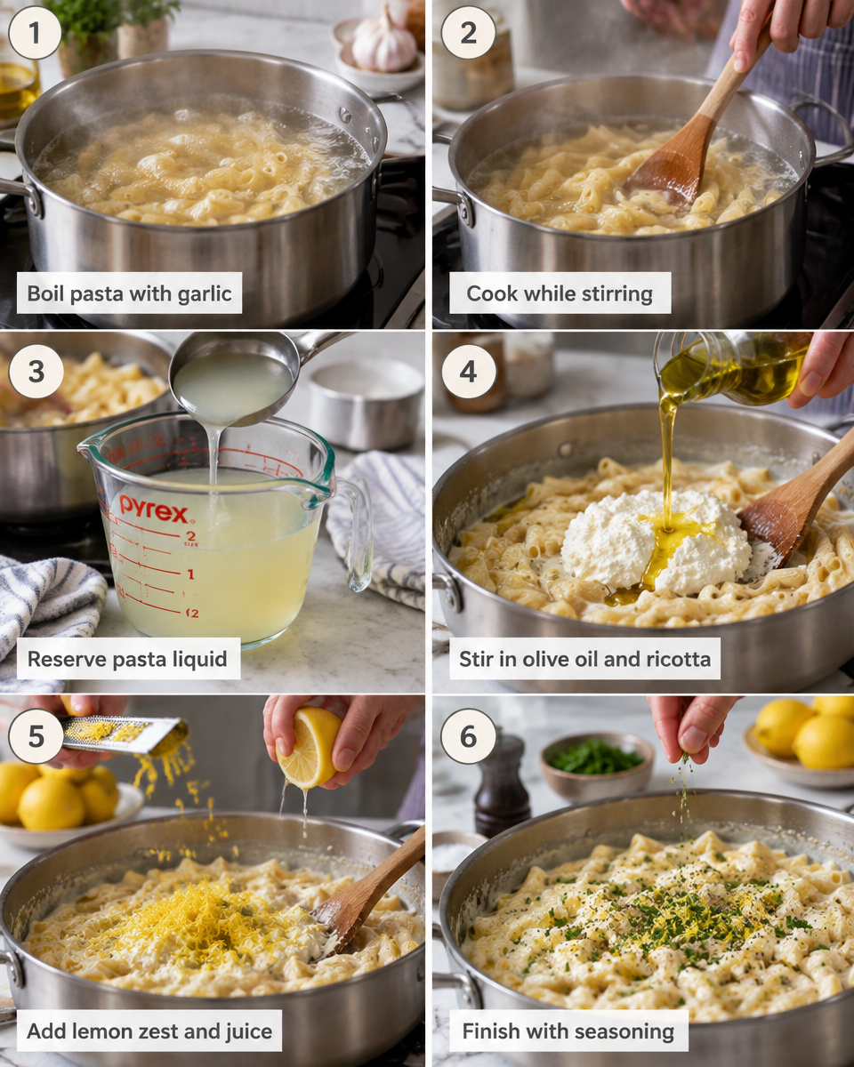 lemon ricotta pasta