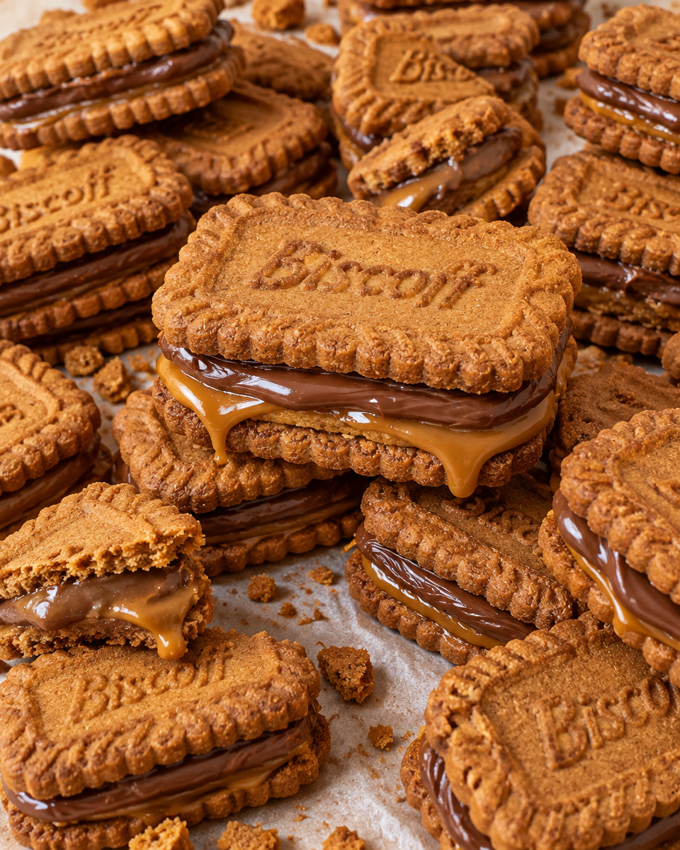 Easy Biscoff Sandwich Cookies Recipe