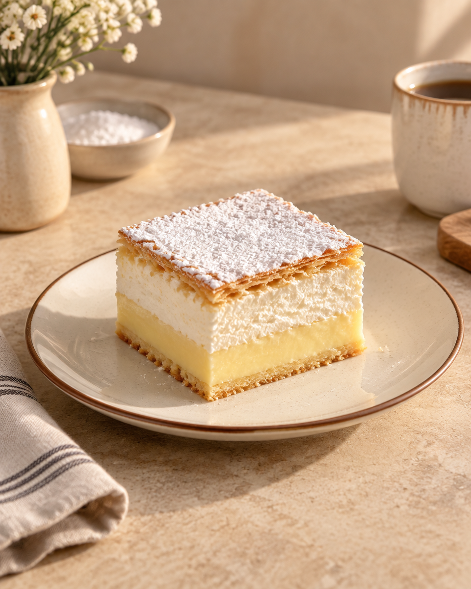 Heavenly Vanilla Custard Cream Squares Recipe