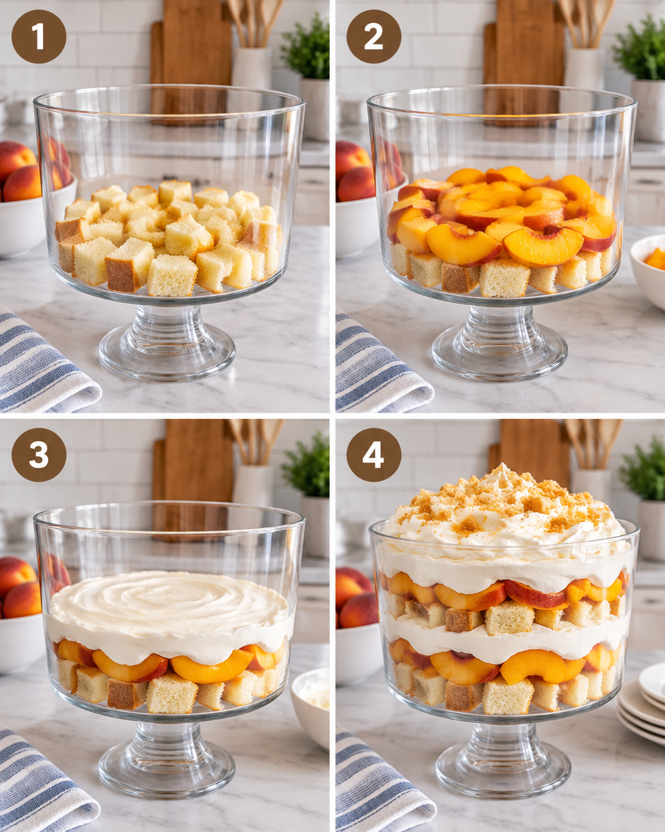 peaches and cream trifle