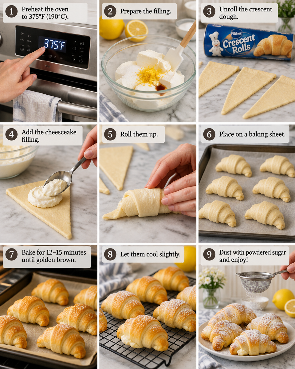 Lemon Cheesecake Crescent Rolls Recipe