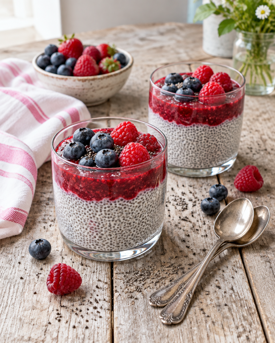 Veganer Protein-Chia-Pudding