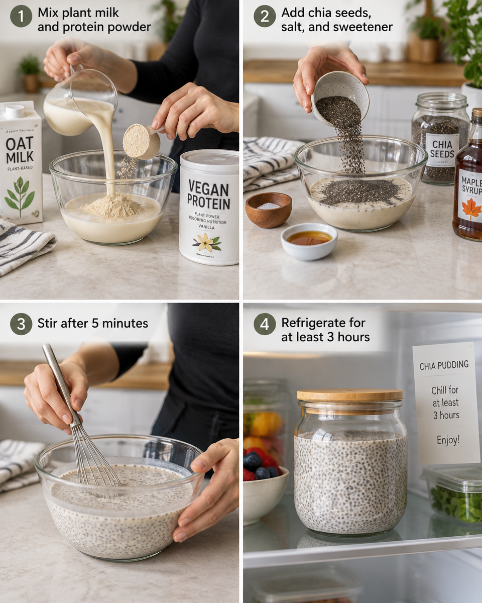 Veganer Protein-Chia-Pudding: Cremig, lecker und einfach!