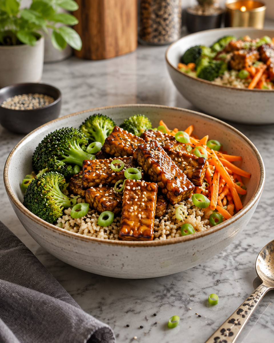 Schnelles Teriyaki Tempeh mit Gemüse – Lecker & Einfach!