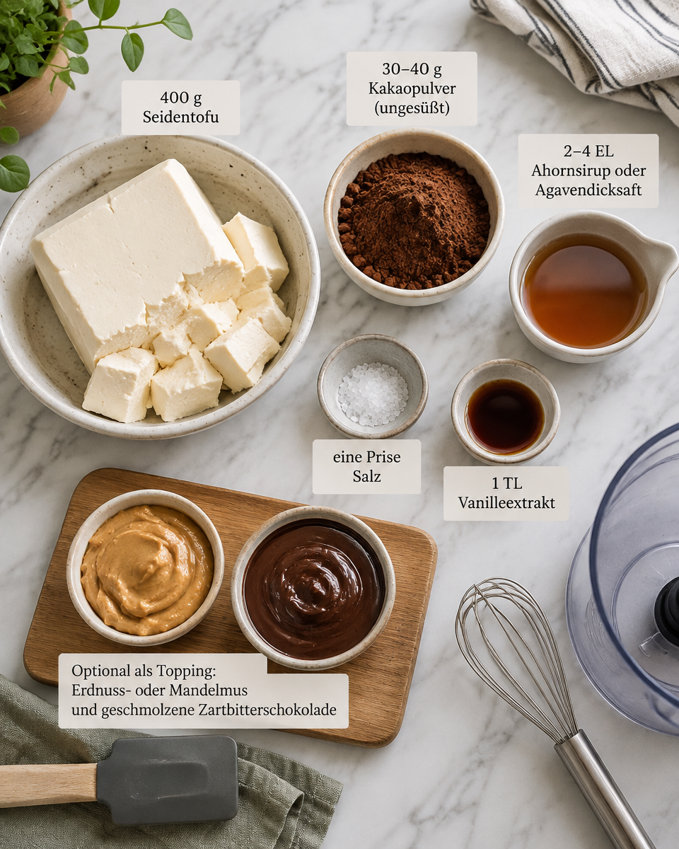 Cremiger Seidentofu Schokopudding für Schoko-Liebhaber!