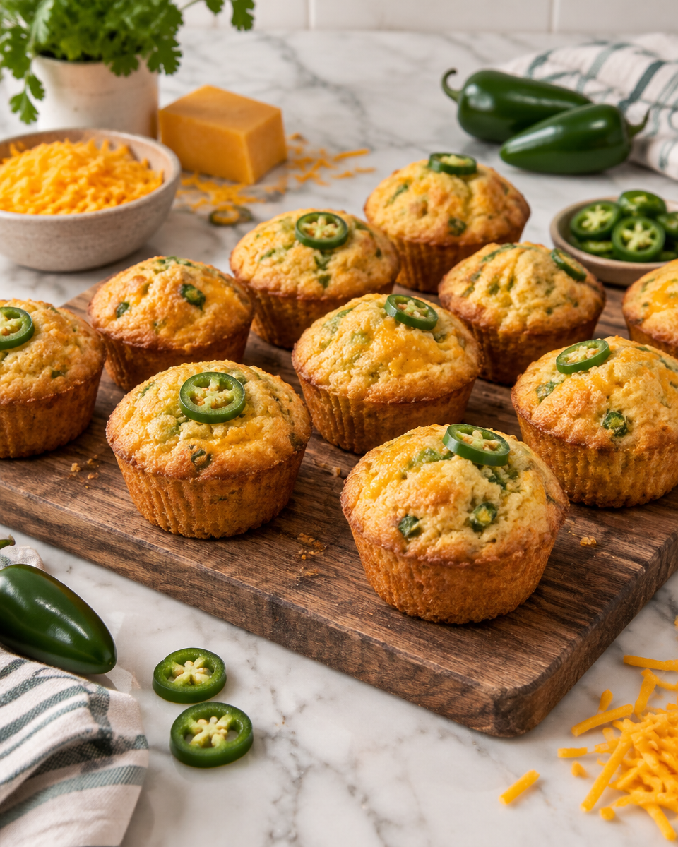 Easy Jalapeño Cornbread Muffins Recipe