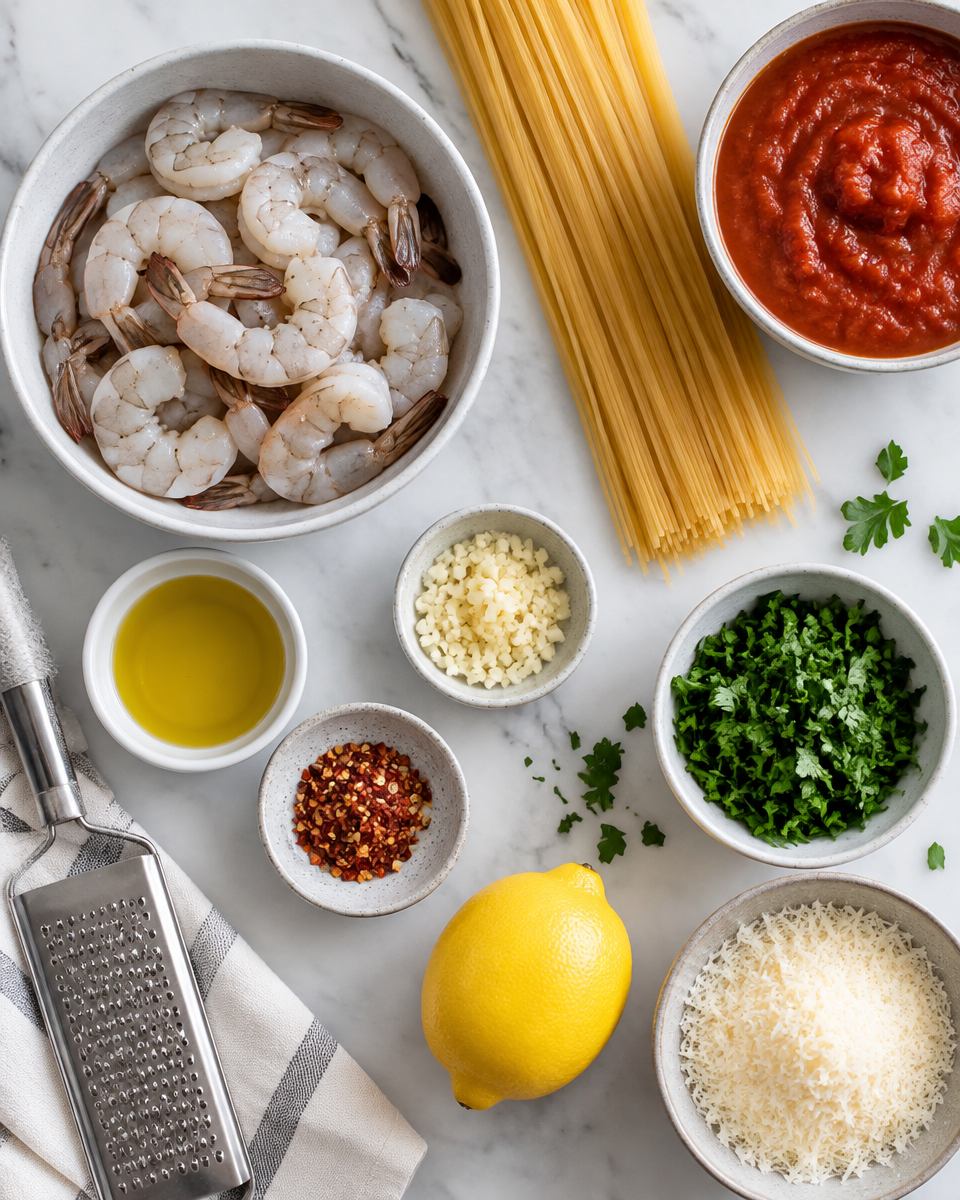 Easy Shrimp Spaghetti Marinara Recipe