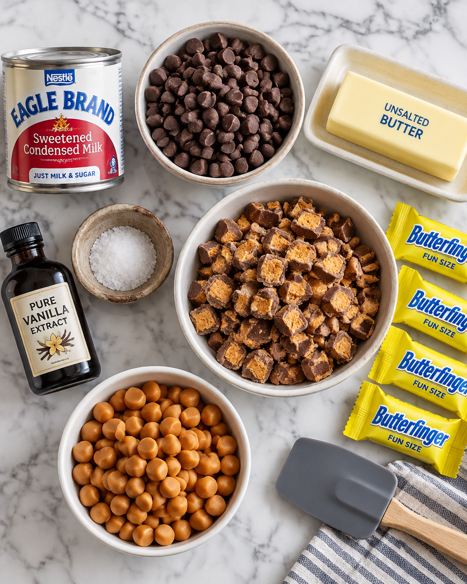 Butterfinger Caramel Crunch Fudge Recipe
