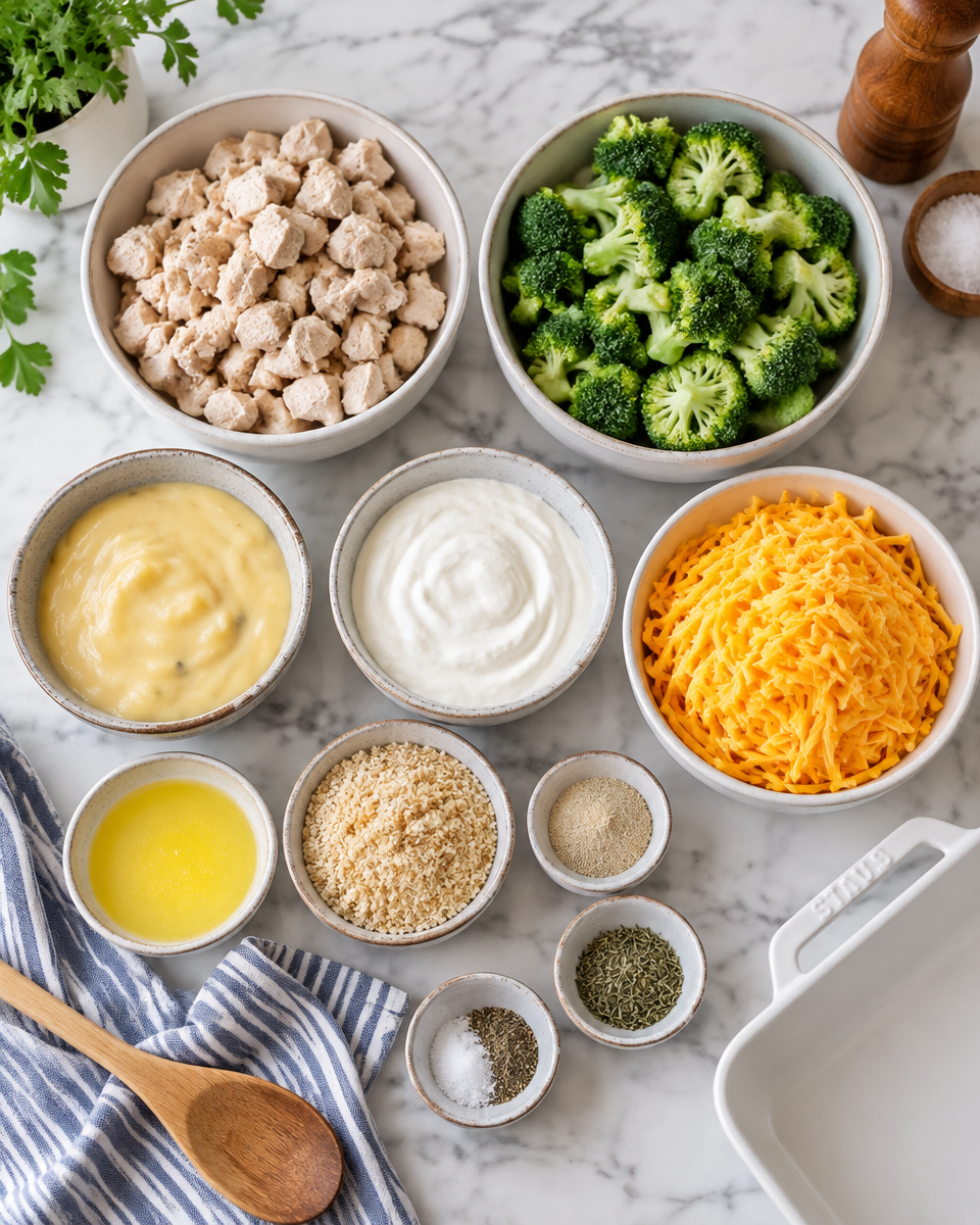 cheesy chicken and broccoli bake