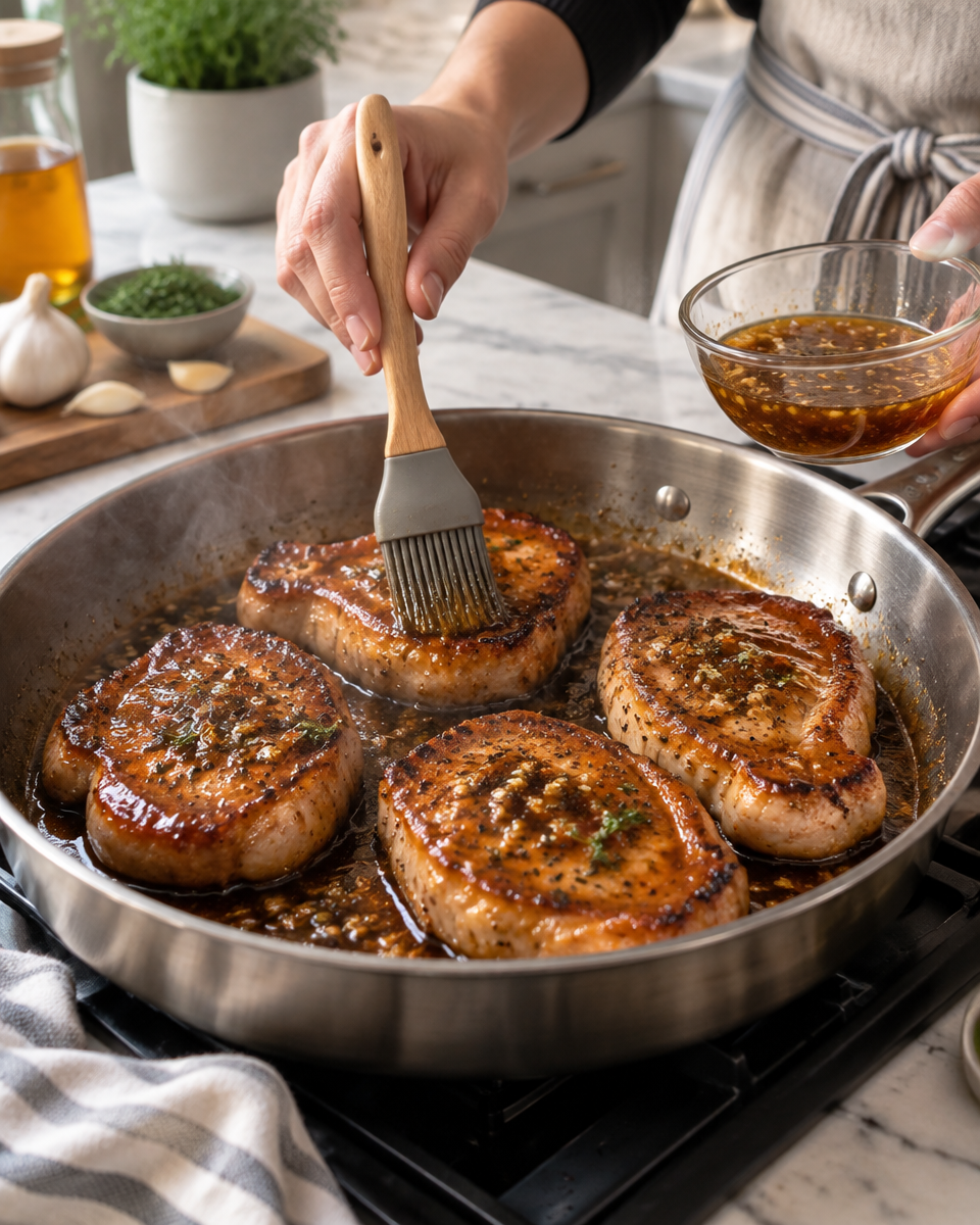 honey garlic pork chops