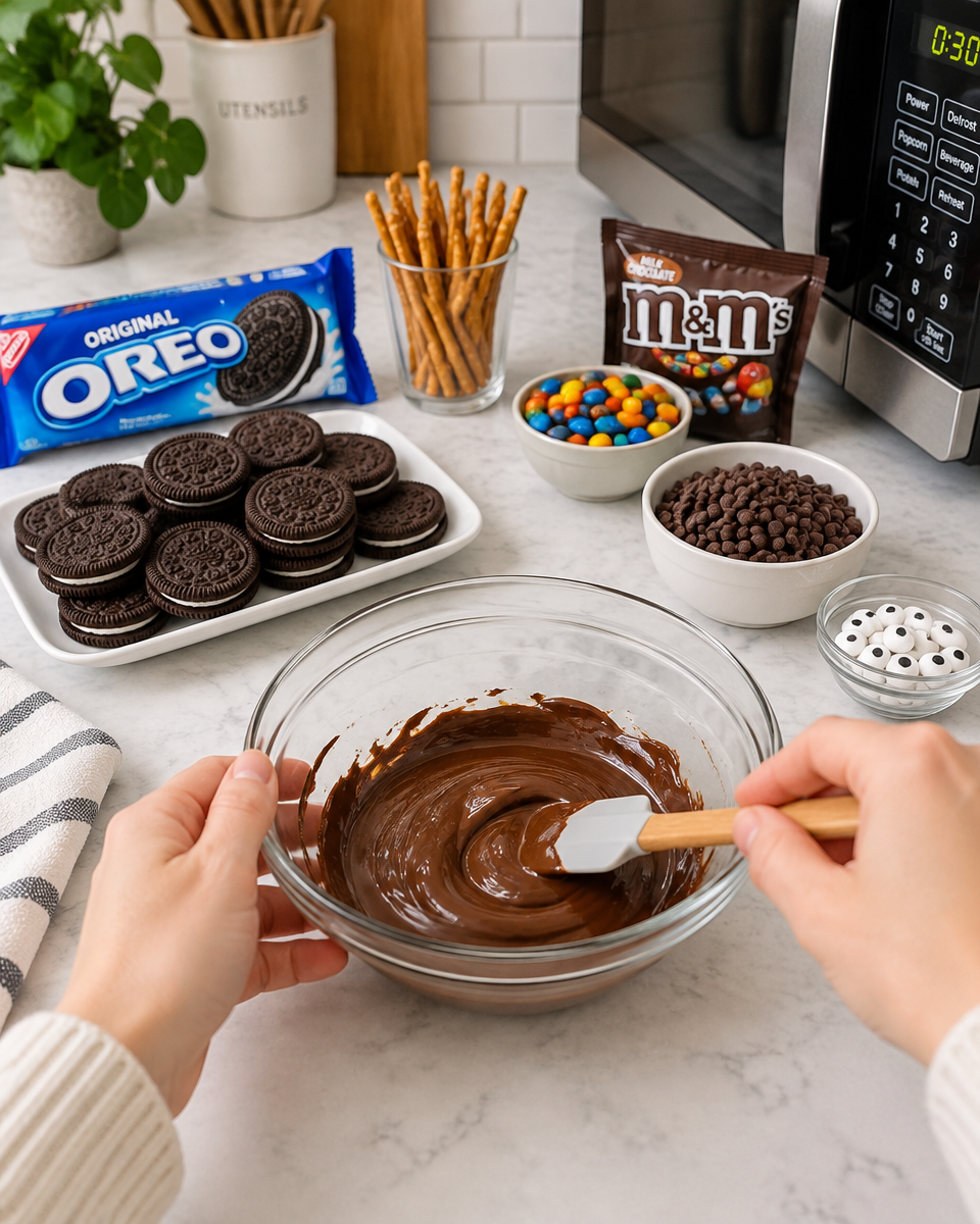Easy Oreo Spider Halloween Cookies