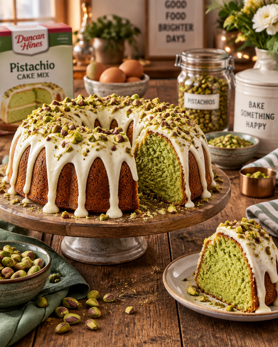 Tropical Pistachio Bliss Bundt Cake Recipe