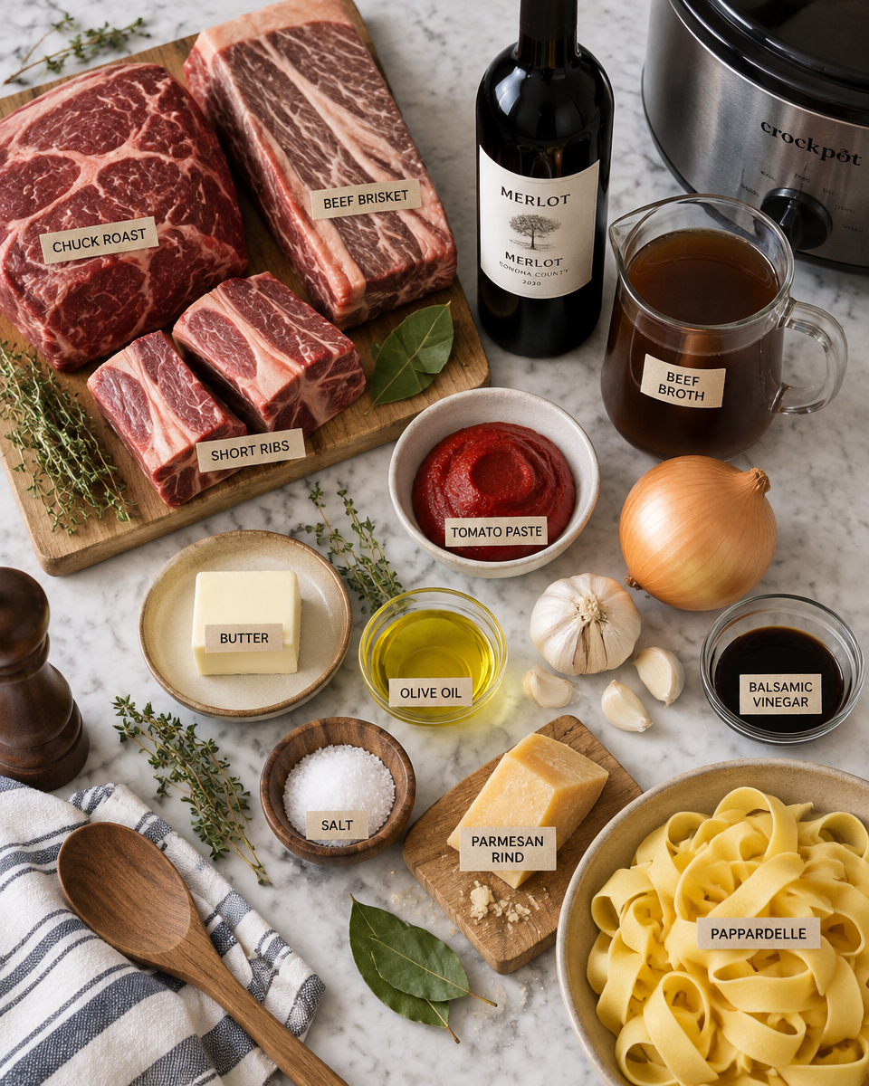 slow cooker beef ragu