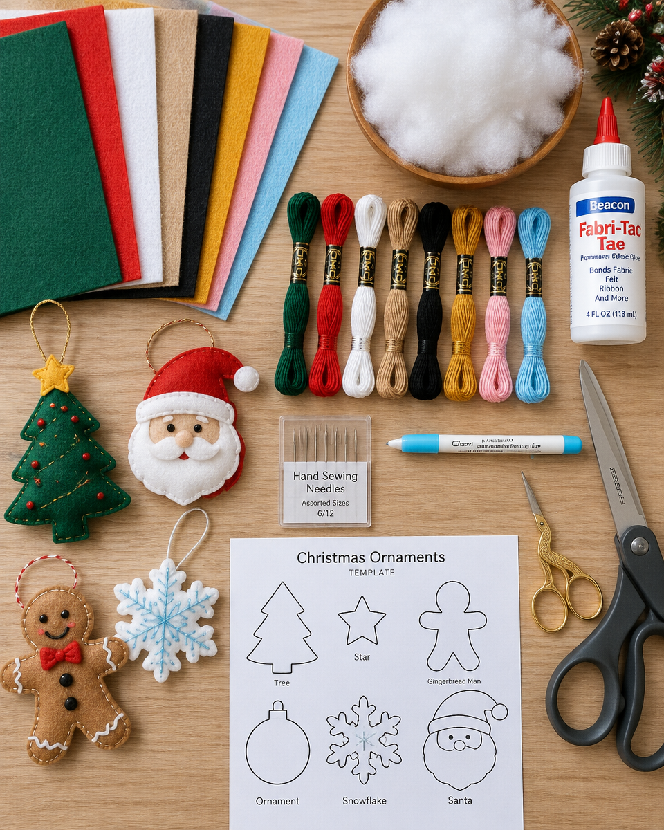 felt Christmas ornaments