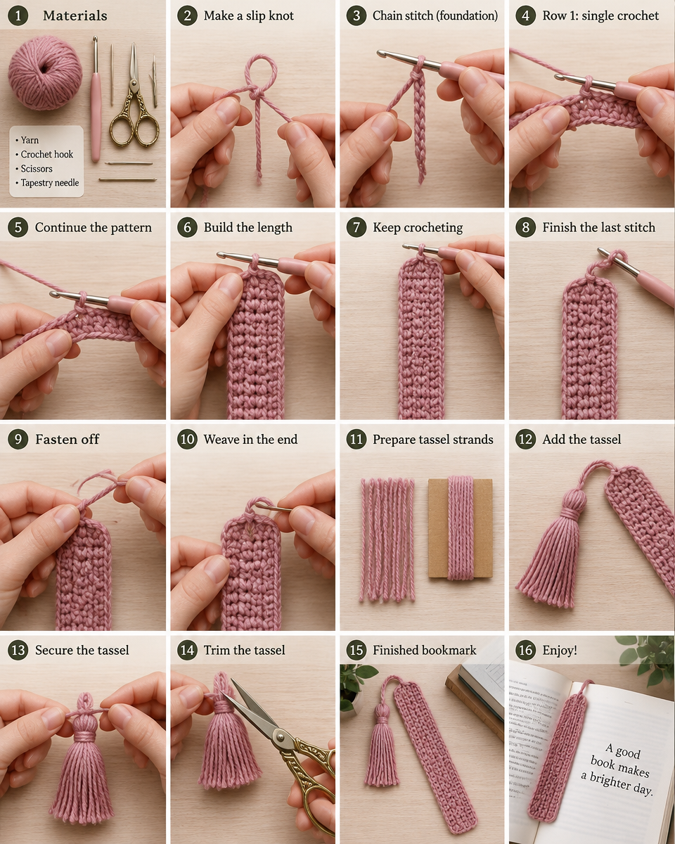 Easy Crochet Bookmark Pattern